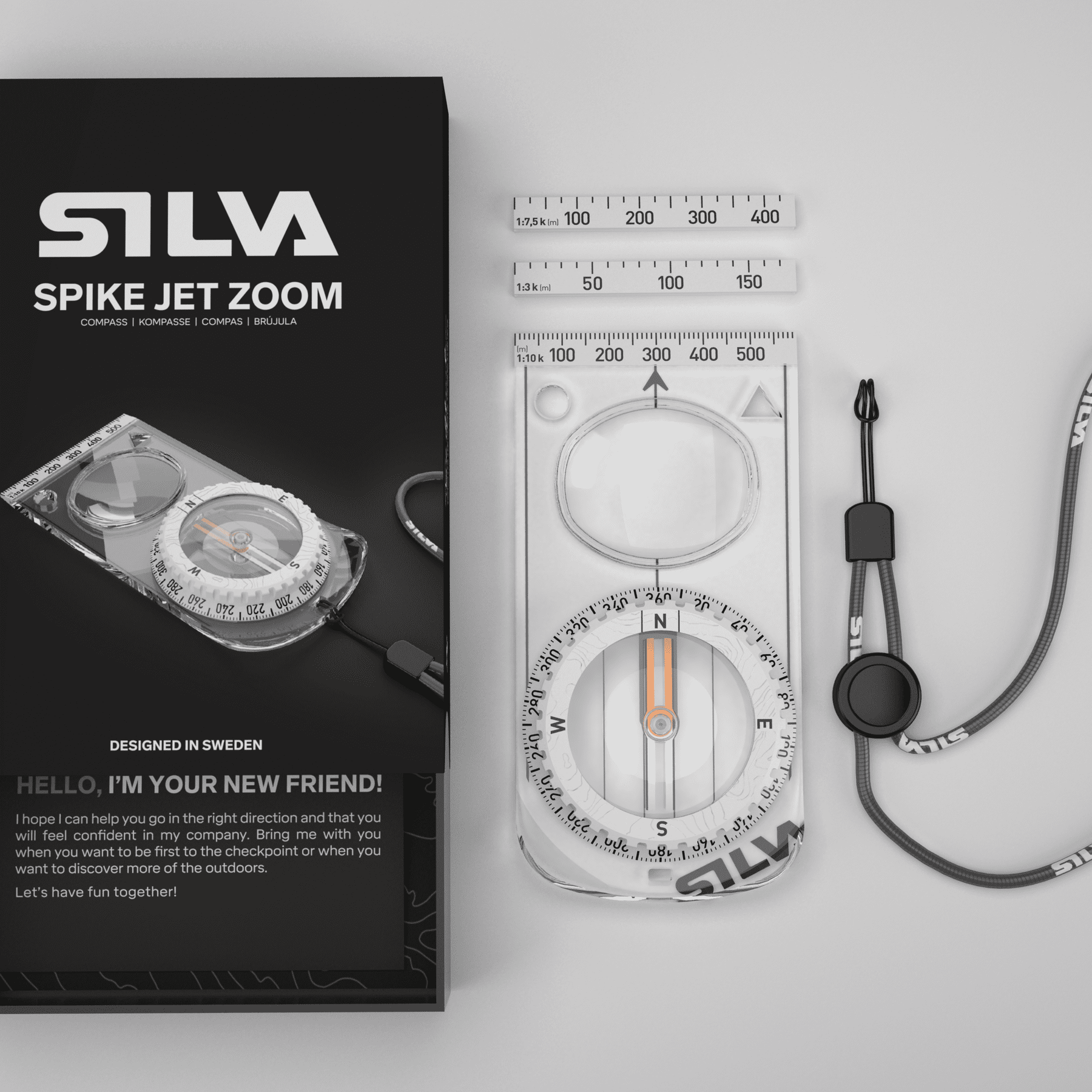 Spike Jet Zoom Baseplate Compass with Magnifying Lens | Silva – Silva ...